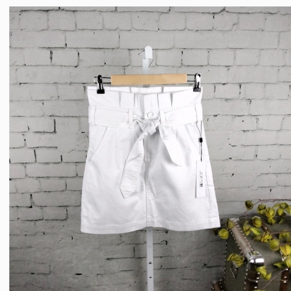 Joe's Jeans Calypso Paperbag Denim Skirt White - Picture 2 of 3